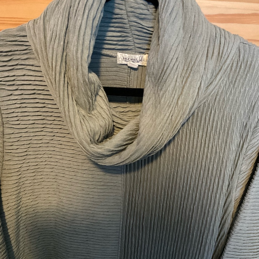 Women’s Relaxed Turtleneck Tunic, Sage Green, XL